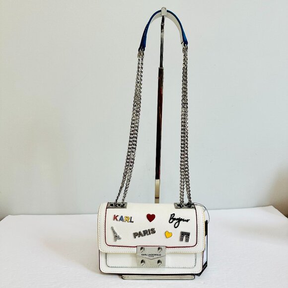 Karl Lagerfeld Handbags - KARL LAGERFELD PARIS STUDDED EMBELLISHED RHINESTONE SMALL CROSSBODY BAG
